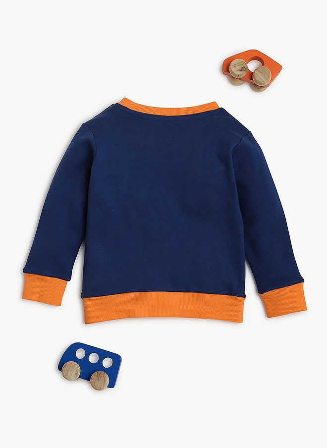 BONTOTS Infant Boys Speedy Racer Printed Organic Cotton Sweatshirt - Image 3